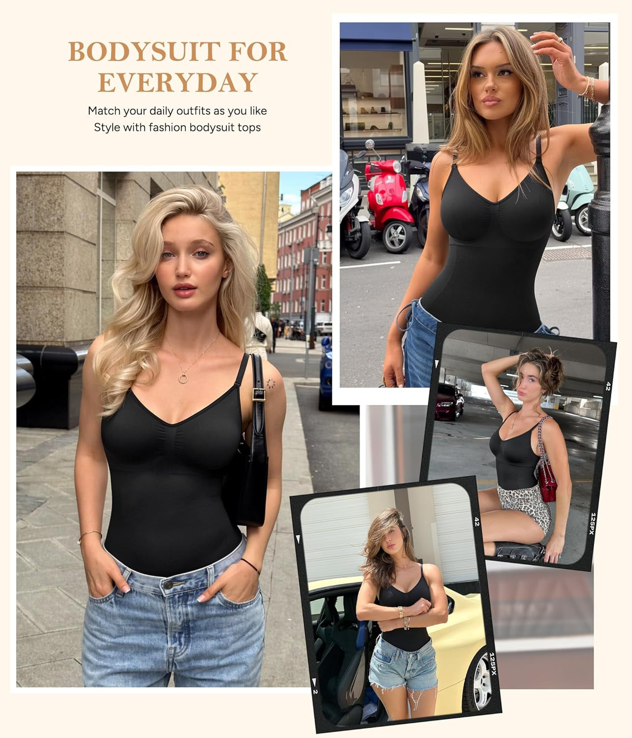 Women'S Slimming Bodysuits Shapewear Tummy Control Body Shaper