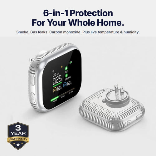 Merano™ 6-in-1 Smoke, Gas & CO Detector